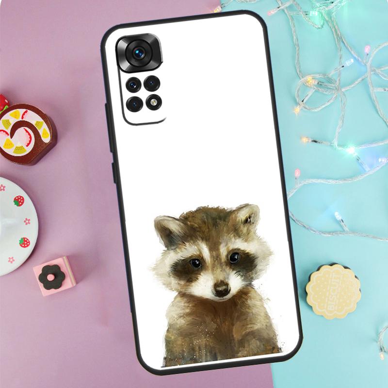 

Raccoon Art Case For Xiaomi Redmi Note 14 13 9 10 11 12 Pro 9S 10S 11S 12S Redmi 13C 10C 12C 14C Cover Redmi Note 12 Pro 4G