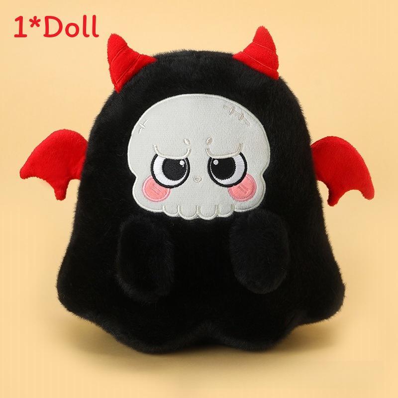 Halloween Ghost Pumpkin Plush Toy With Soft Short Hair For Holiday Decorations And Kids