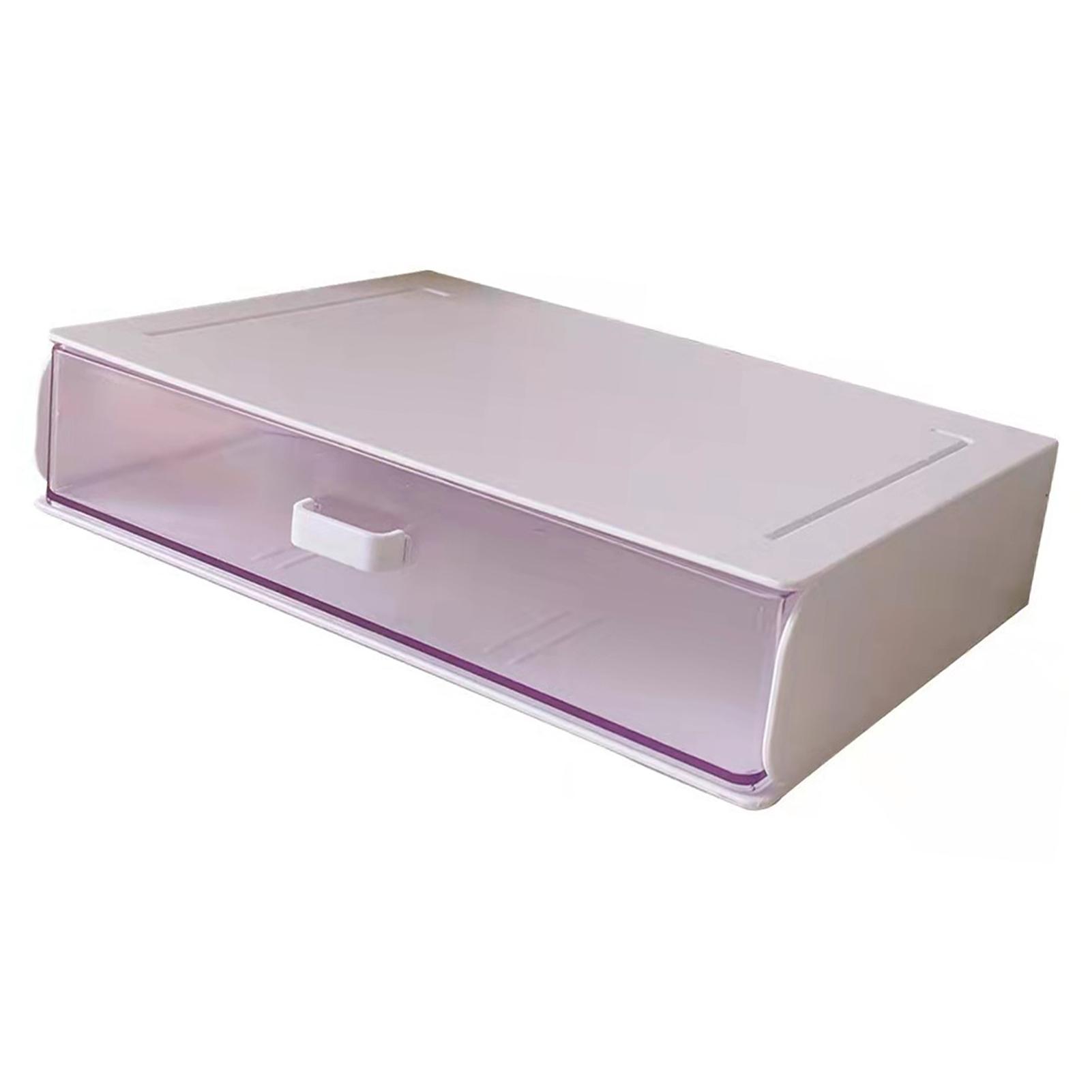 Настольный органайзер с ящиком прозрачный пластиковый штабелируемый настольный ящик для хранения экономия места для офиса в общежитии 990₽