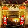 KX4B Efficient LED Santa Parachute Light Outdoor Indoor Christmas Tree Decoration