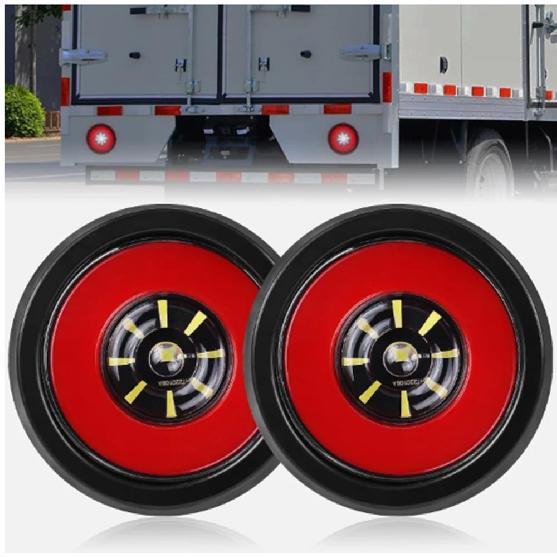 4PCS 4" Round LED Rear Tail Light Truck Stop Turn Tail Reverse Lights Trailer Lorry Van Brake Signal Lamp DRL Running lamp