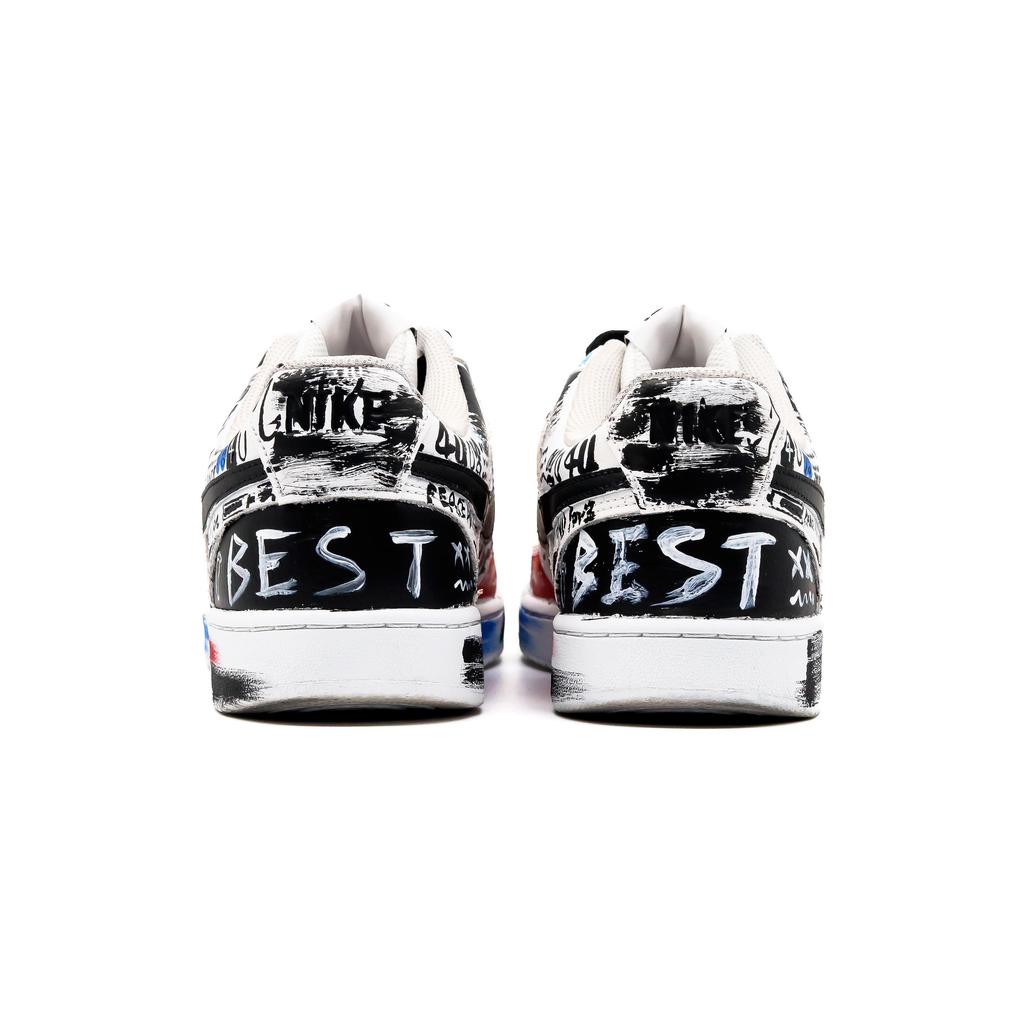 Nike Court Vision 1 Antideslizantes Resistentes a la Abrasión Caña Baja Zapatillas de Skateboarding para Hombre Negro Blanco Azul DH2987-101(Team52-Psycho)