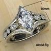 Gift Crystal Marquise Zircon Elegant Women Wedding Engagement Party Ring Copper Color Hot Sale Female Trendy Zircon Fine Gift