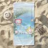 Cute Cat and Water Towel For Swim Yoga Gym Quick Drying Soft and skin-friendly Beach Towels All-Season