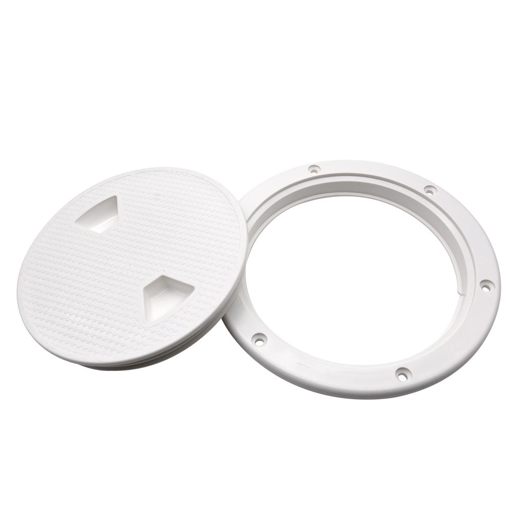 White ABS Round Deck Inspection Cover Access Hatch Cover For Marine Boat RV Yacht Screw Out Deck Inspection Plate 4/6/8 Inch