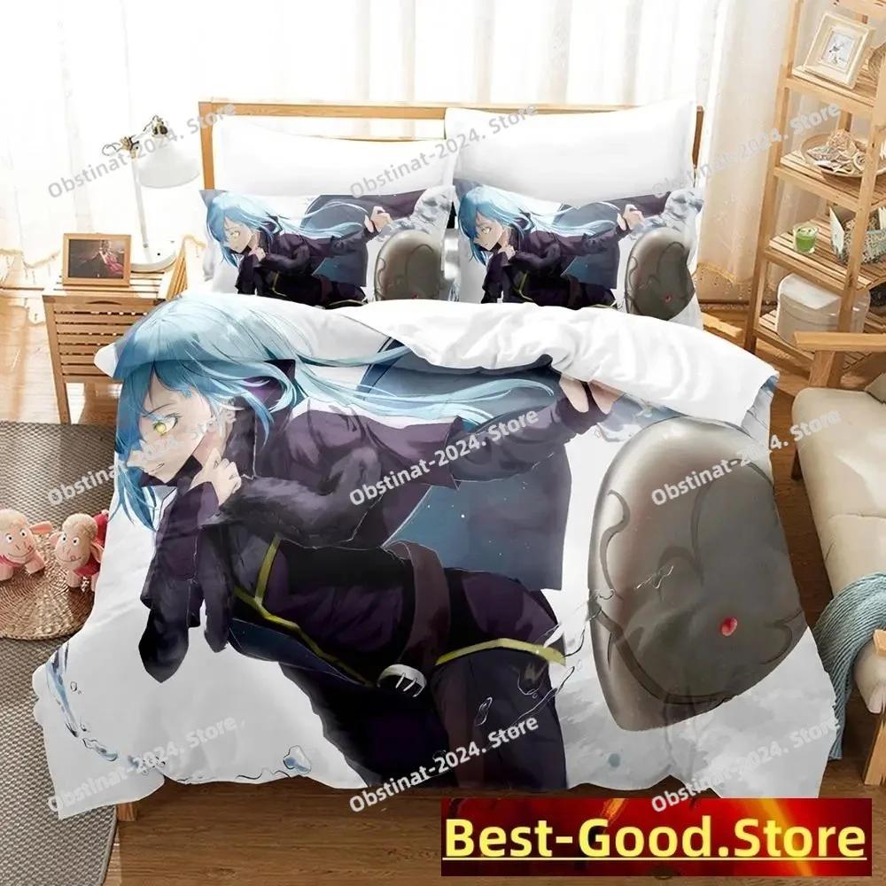 Rimuru Tempest Bedding Set Single Twin Printed Bed Set With Pillowcase Bed Duvet Cover Single Double Queen Super King Size