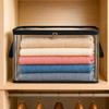 Large Thick Transparent Plastic Storage Bags with Zipper and Handles for Clothing Moving Packing Box Dormitory Closet Organizer Cover