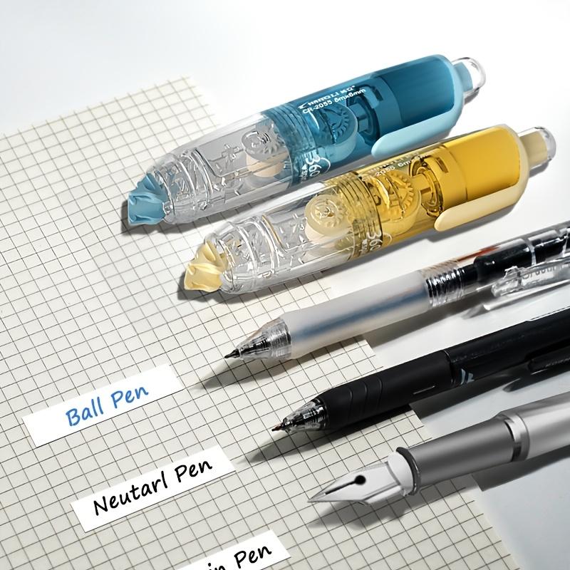 New for Summer - Retractable White Correction Tape, Cute Pen-Shaped Applicator for Easy Use, Instantly Correct Mistakes