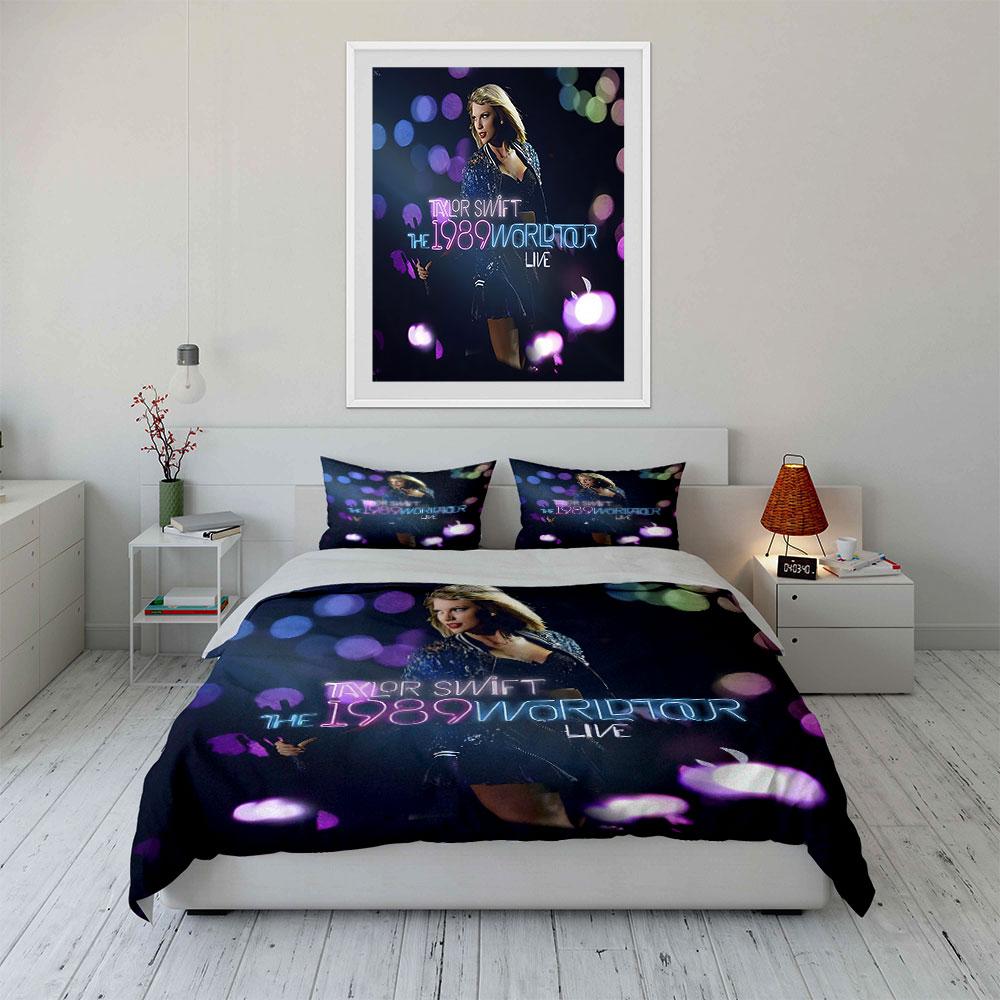 1989 World Tour Live Design Bedding Duvet Cover Set Duvet Cover Pillowcases (1*Duvet Cover 2*Pillowcases, without duvet insert)