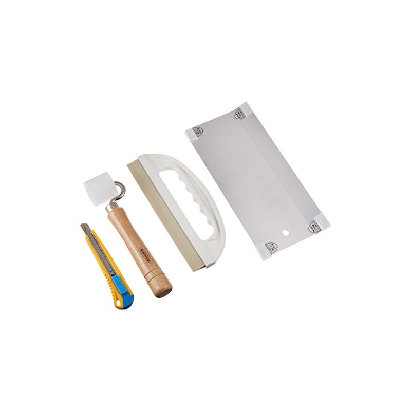 Asahi Paint Adesivo para Papel de Parede Tipo Kit para Papel de Parede Não. 943: Um conjunto de 4 peças de ferramentas necessárias para aplicar papel de parede adesivo.