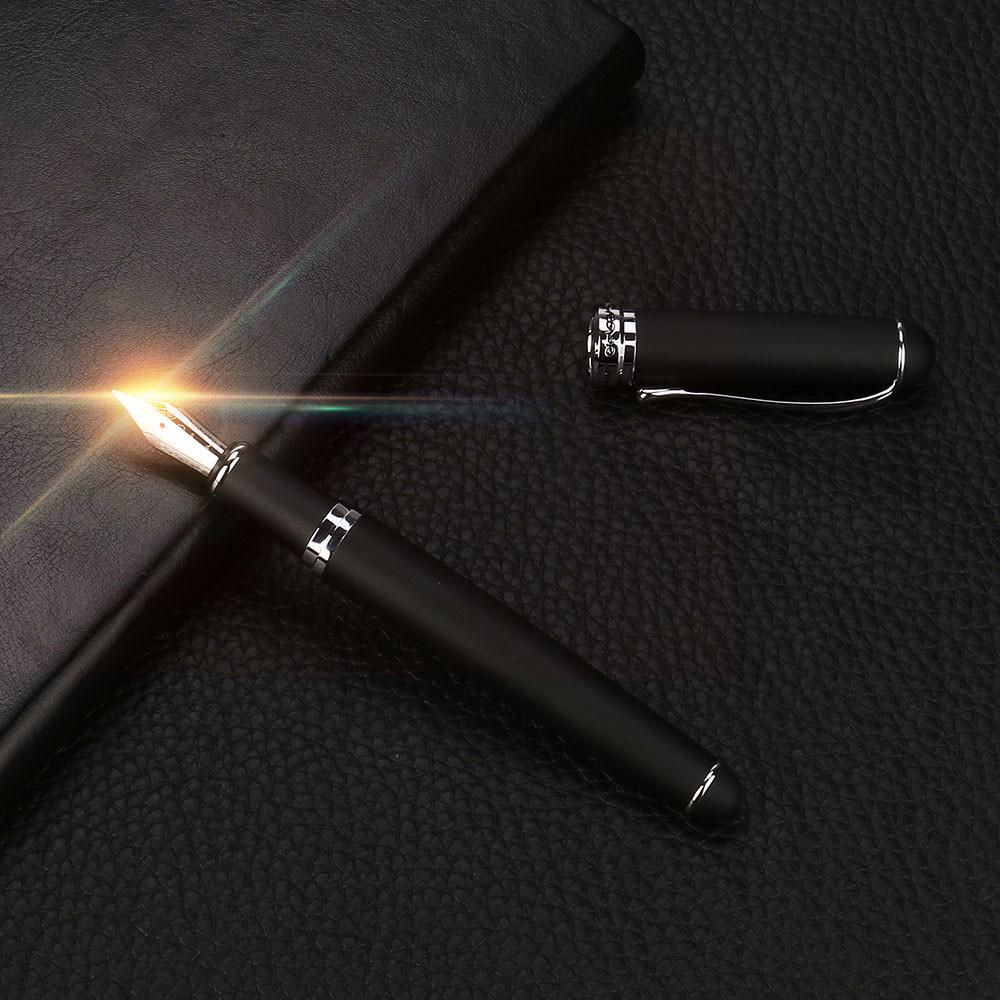 Matte Frosted Deluxe Black JinHao X750 Füllfederhalter, 0,5 mm extrafeine Spitze