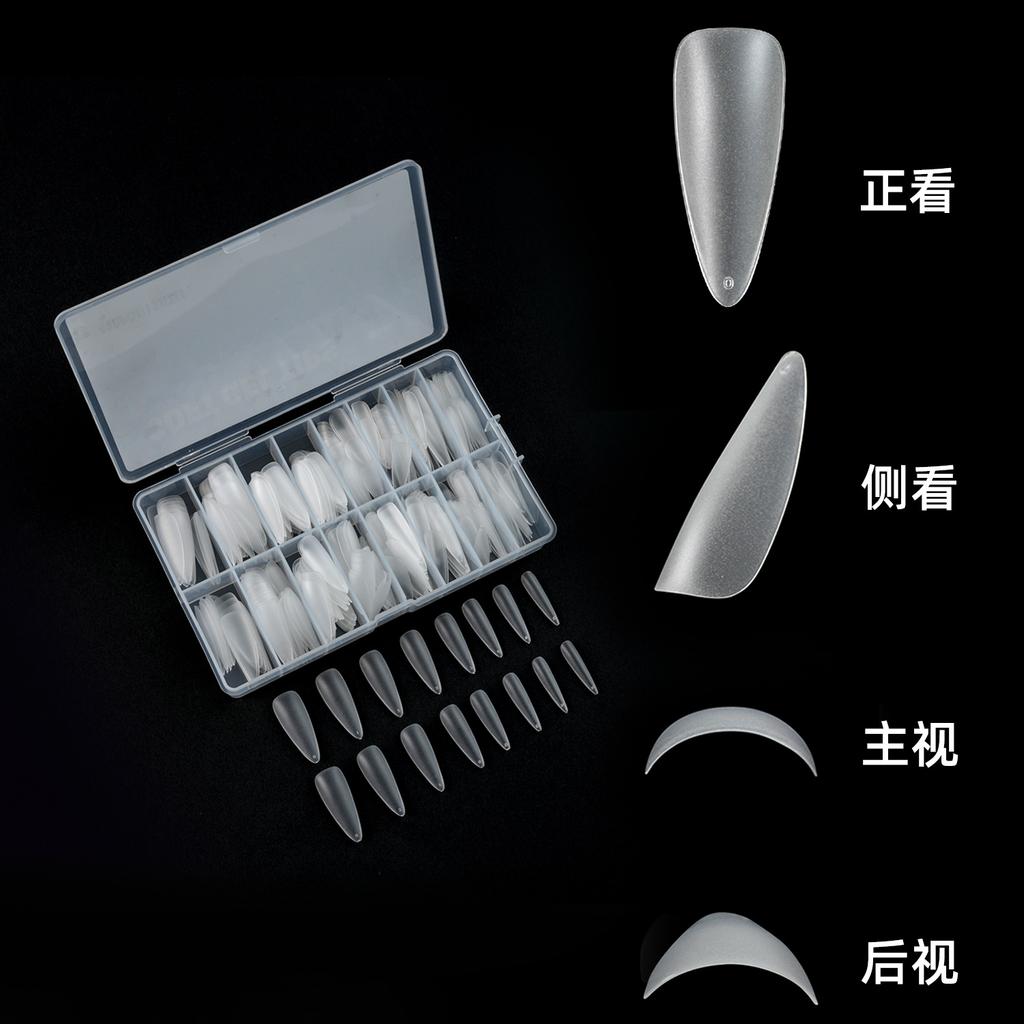 Wearing Nail Pieces Box Matte Transparent Nail Pieces 420 Pieces Manual Wearing Nail Pieces Special for Wearing Nail Pieces