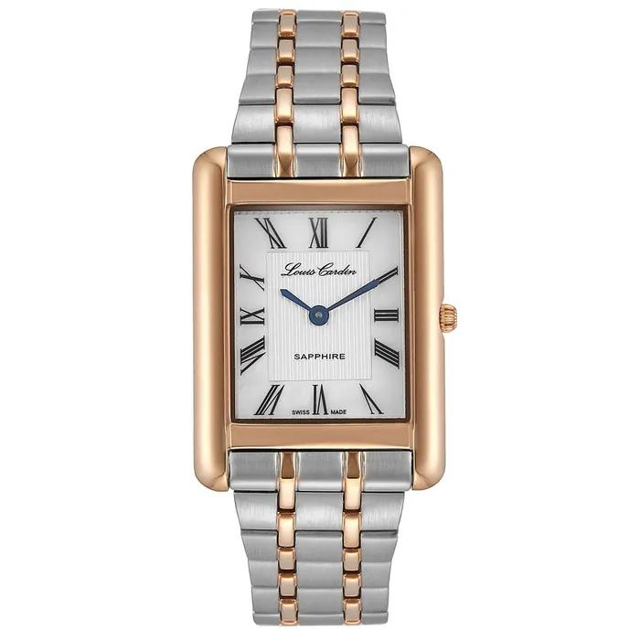 Swiss-made Slim Square Metal Watch LC006CB_L