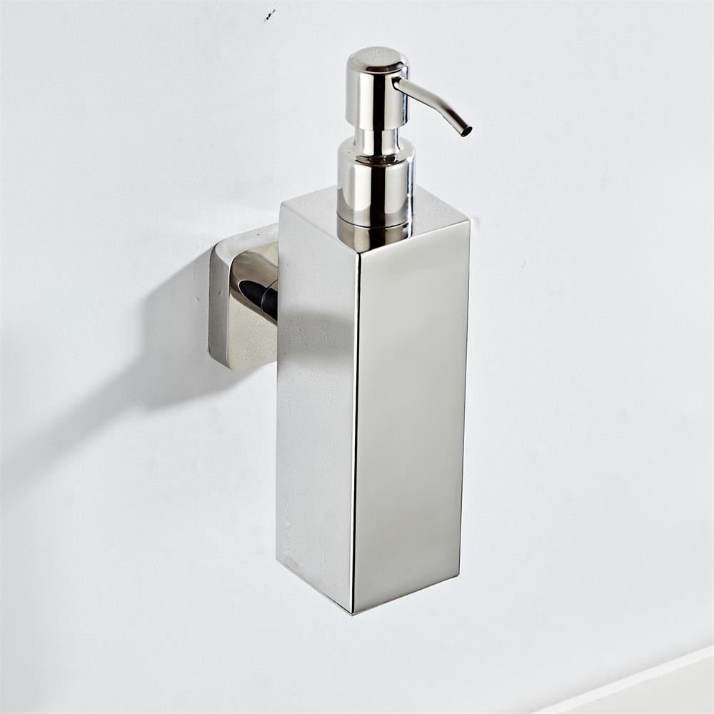 1PC 200ml Shower Bottle Pump 304 Stainless Steel Brushed Chrome Round Squaer Shampoo Dispenser Wall Mounted