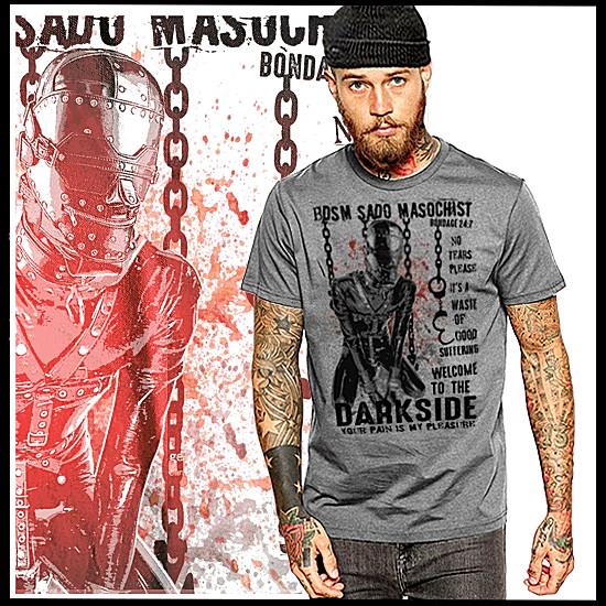 Футболка BDSM Бондаж Садо Мазохист ДОМ удовольствия Прикованный Гимп размер S-2XL футболка XL