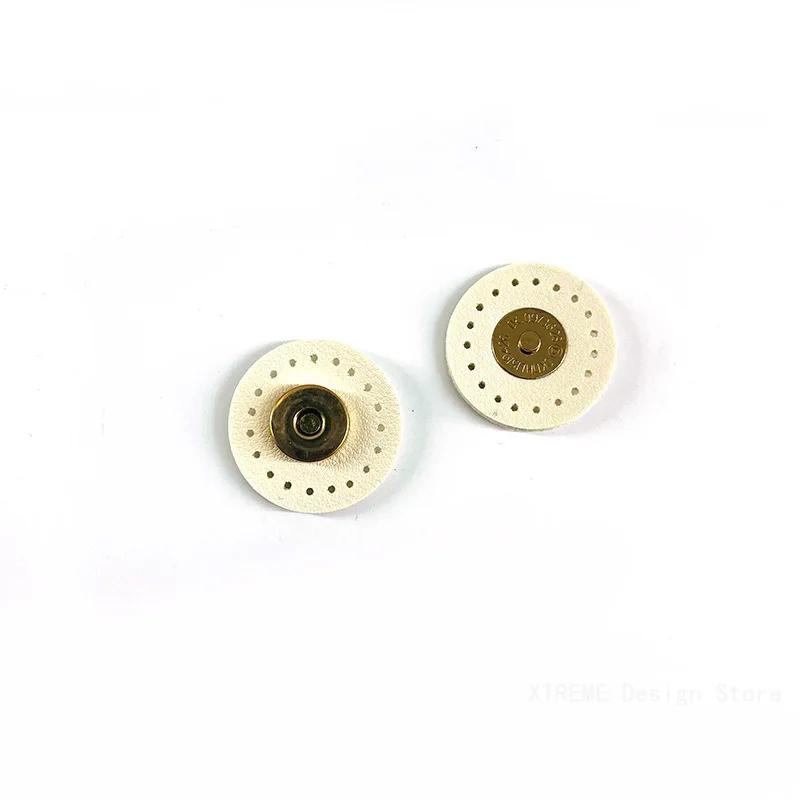 3cm Circle Sew-on Bag Wallet Magnetic Buckle Leather Bag Snap Buttons Handmade DIY Patchwork Lock Accessories