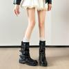 Not retro, good-looking Martin boots, beautiful knight boots, tired trousers, wear Radjiu, the inner height of the boots increases