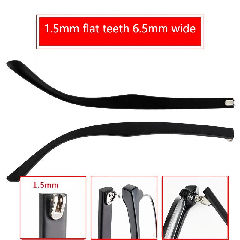 1Pair Eyeglasses Temple Arm Double Tooth Flat Teeth Tr90 Eyeglasses Replacement Anti-Slip Leg Glasses Repair Accessories