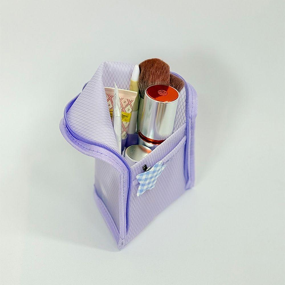Waterproof EVA Mesh Toiletry Bag Clear Mesh Vertical Toothbrush Holders Travel