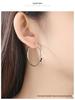 Sterling Silver Big Hoop Earrings for Women - High-End Fashion Circle Dangle Style