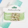 Bohemian Faux Crystal Beaded Bracelet Set - 6 Handmade Pieces