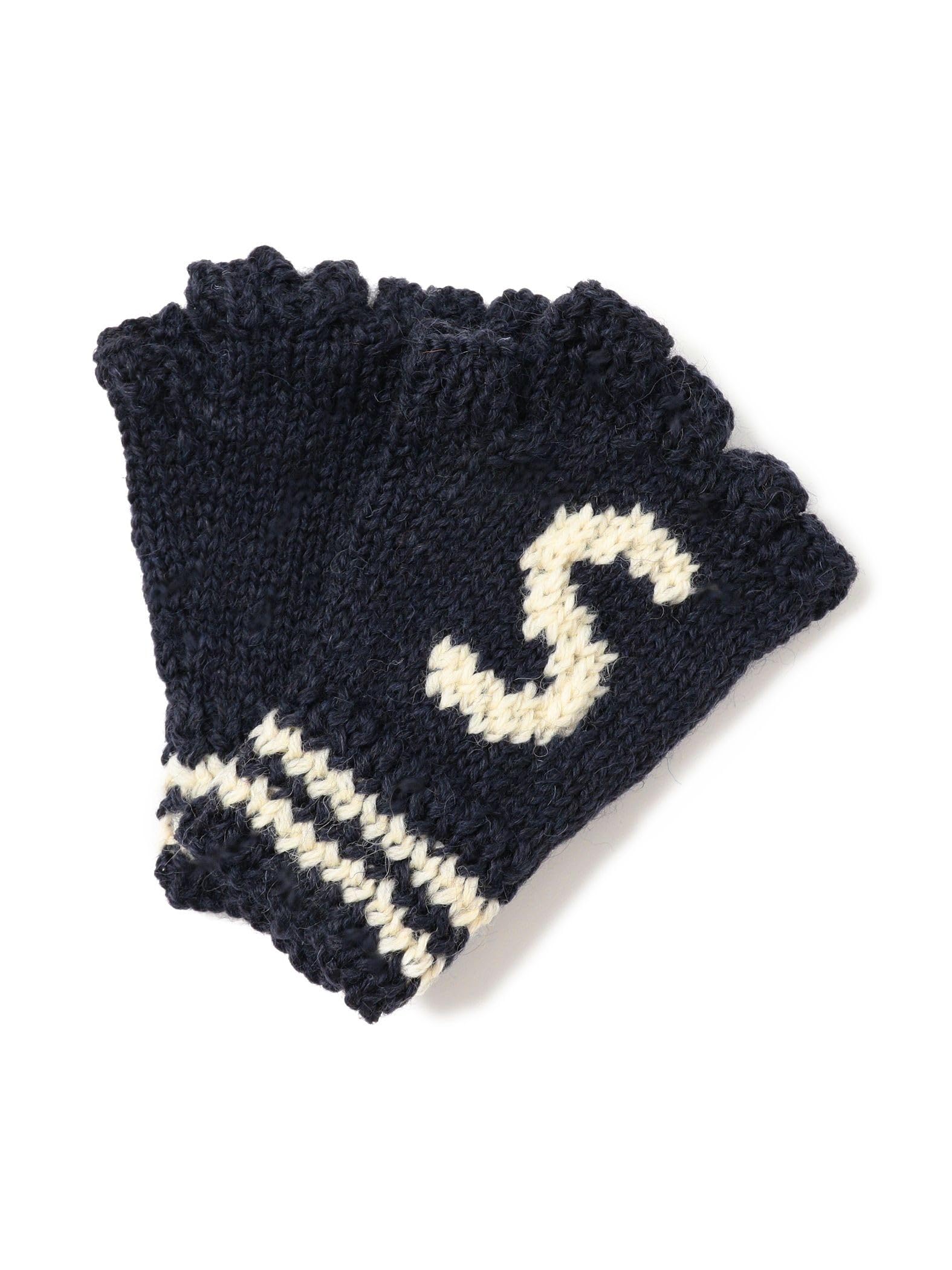 

В:MING LIFE STORE by BEAMS Перчатки без пальцев Black Sheep Initial, женские, темно-синие, один размер