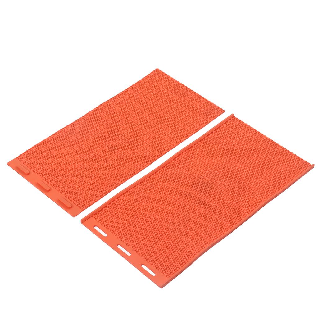 2pcs 5.4mm Beeswax Press Sheet Mould Foundation Foldable Silicone Beeswax Mold for Beekeeping Orange