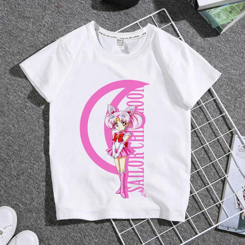 New Childrens Shortsleeved Tshirt with Japanese Anime Beauty Warrior Print  A Familyfriendly Top