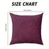 Burgundy Petal Square Jacquard Pillow Cover for Sofa Office Waist Cushion Cover Home Decorative Pillowcase
