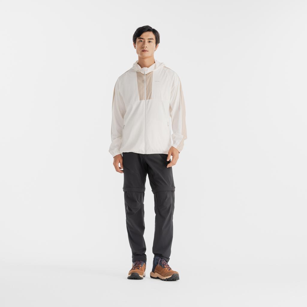 DECATHLON HELIUM 550 Color-blocking Design Sunscreen Breathable Hooded Jacket Men's Light Chalk Grey