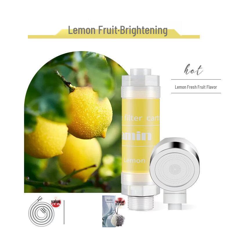 TLXT Pressurized Lemon Shower Head Set with Filter