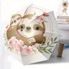 1pc Cute Sloth Family Design Automatic Opening/Closing Umbrella - Portable 3-Fold Design, 8 Iron Frame Outdoor Umbrella, Perfect Gift for Fans, T