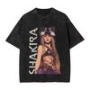Shakira Las Mujeres Ya No Lloran World Tour 2026 Apparel Poster Print T-Shirt Men Women Retro Washed Cotton Oversized Summer Tee