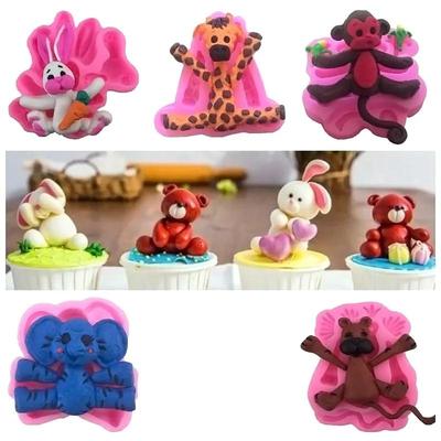 Stampo Silicone 3D Animale per Fondant Cioccolato Decorazione Torta Zucchero a Velo Stampo Torta Strumento Cucina