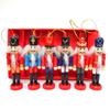 6pcs/set Figurines Soldier Puppet Pendant Painted Nutcracker Doll Nutcracker Puppet  Car Pendant