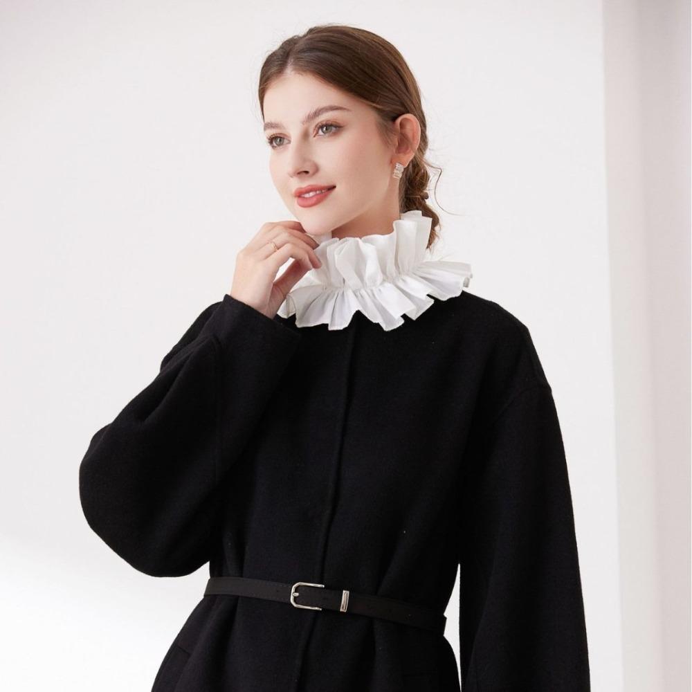 Black White Fake Collar Solid Color Decorative Collar Palace Style Bow Tie  Four Seasons