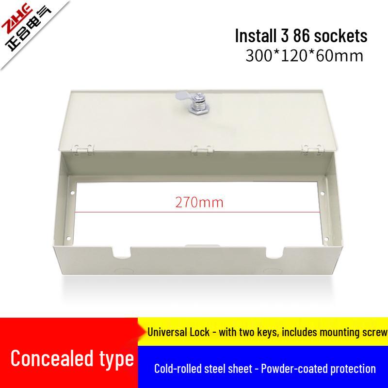 Scatola con Presa Interruttore in Acciaio Inossidabile, Impermeabile e Chiusurabile per Caricabatterie Veicoli Elettrici