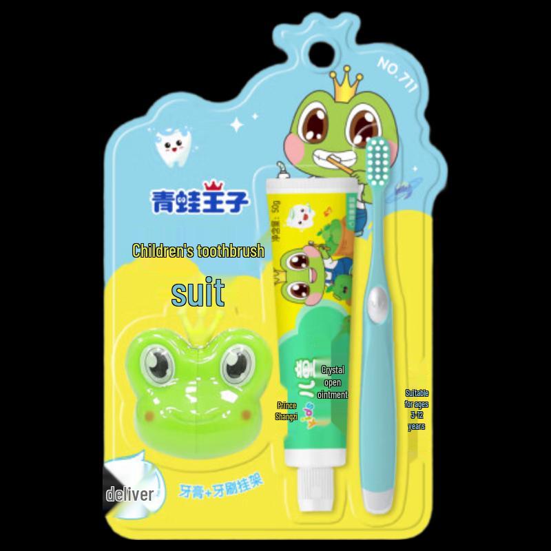 Frog Prince Miaoqiwa Children s Toothbrush Set