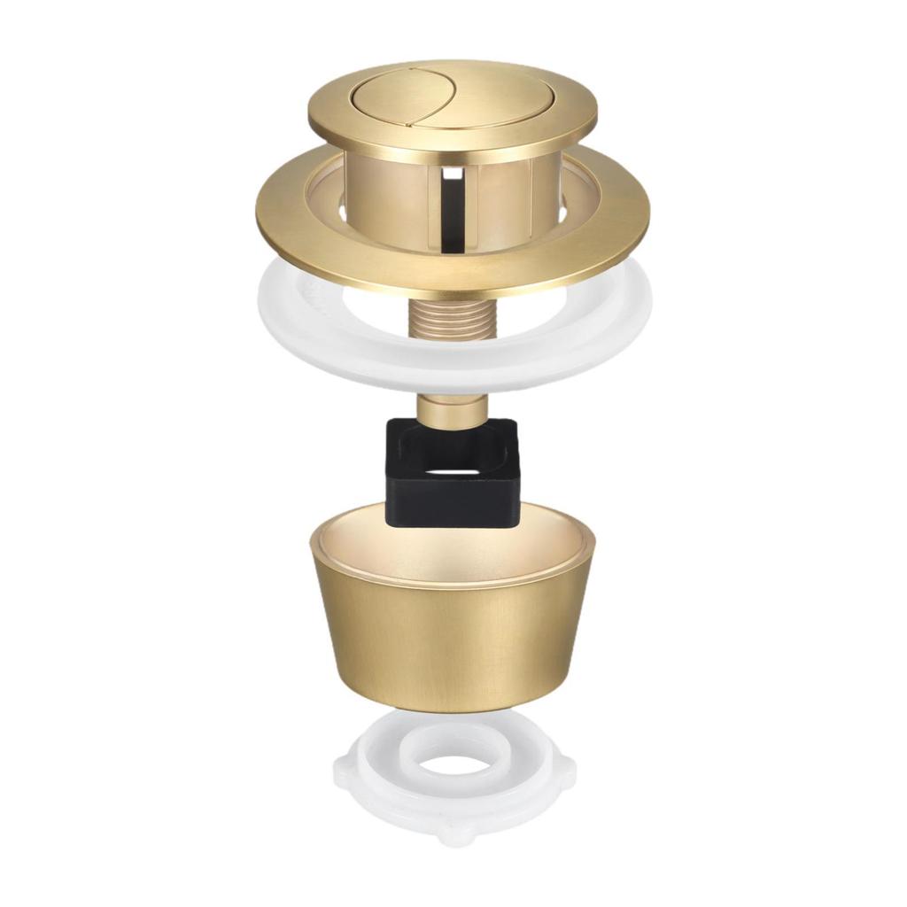 Toilet Tank Button ABS Double Push Flushing Toilet Valve Replacement Kit for Home Bathroom Upgrade