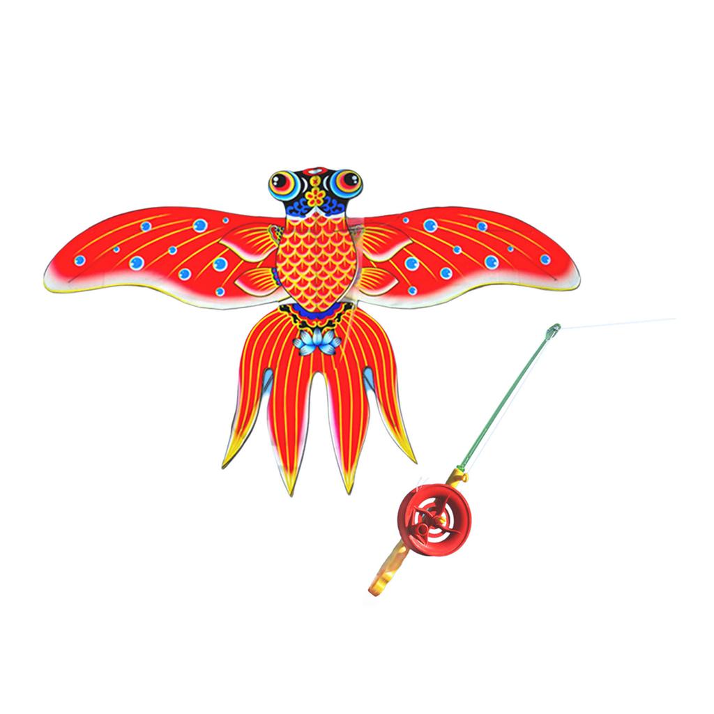 Dynamic Kite for Kids Adult Fishing Rod Dynamic Wing Swallow Kite Beach Play Party Outdoor Sport Flying Toy for Beginner