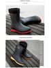 Men's Waterproof Non-Slip Mid-Calf Rain Boots with Fashionable Rubber Shoe Covers