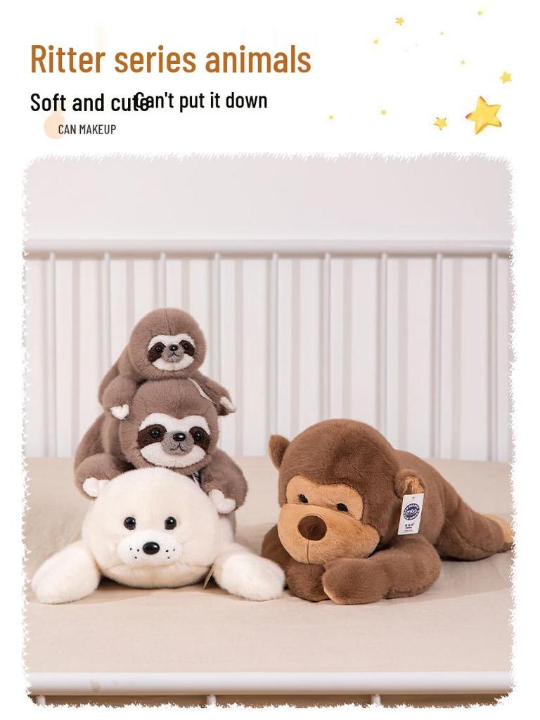 New Sloth Plush Monkey and Puppy Sleep Companion Pillow Toy Gift