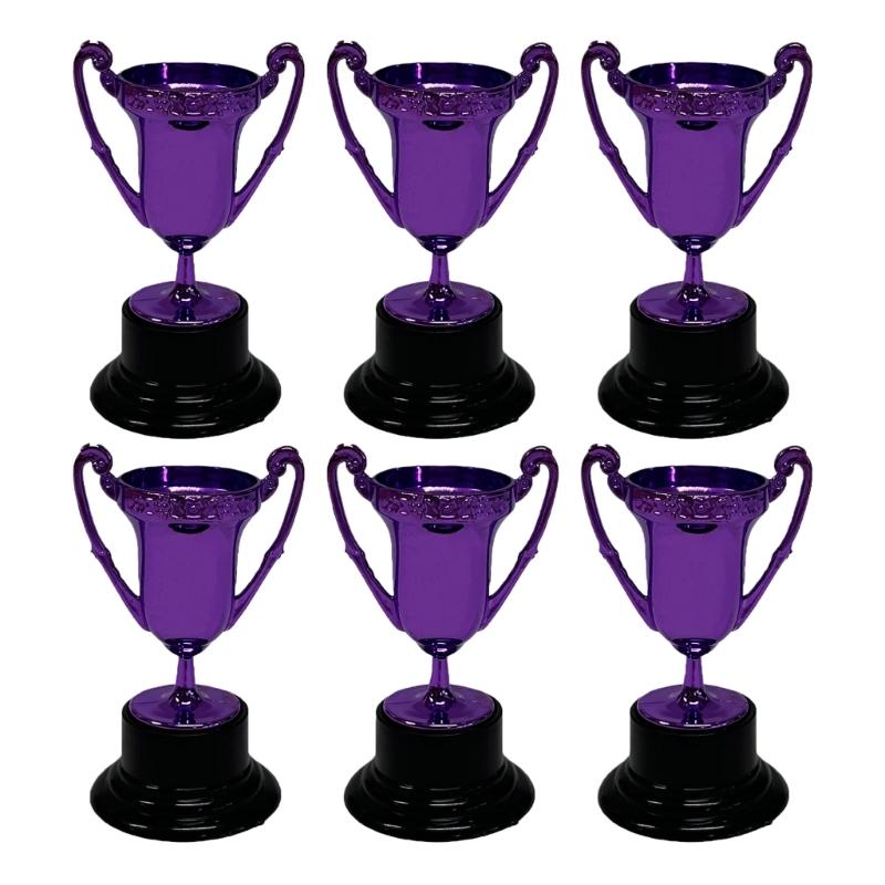 6 шт. Футбольные медали Кубок призов Фиолетовый Чемпионы соревнований Награды Трофеи Баскетбол Футбол Победители Подарки для игры Школа 1