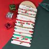 Festive Adjustable Rope Bracelet Set With Santa Claus Snowman Charm 12PCS Zinc Alloy Holiday Gift For Women