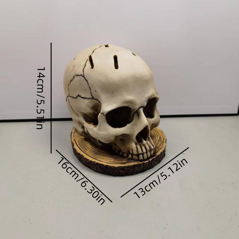 Skull Kitchen Storage Rack Unique Head Holder for Fruit Knives & Party Decor - Halloween Themed Gift & Fruit Knife Display Rack