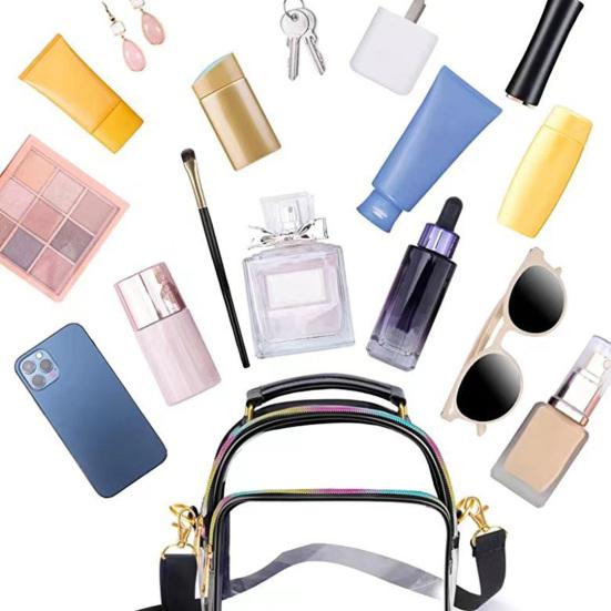 Clear Bag Adjustable Shoulder Straps Large Capacity Waterproof Dustproof Zipper Closure Daily