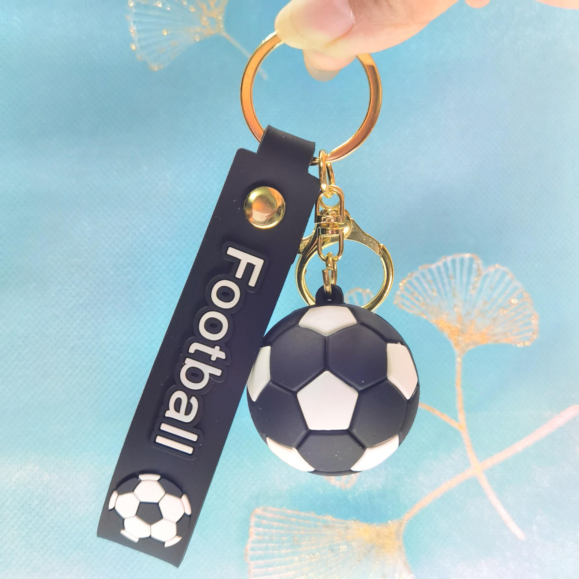 3D PVC World Cup Soccer Keychain Pendant