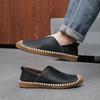 Leather Men Water Beach Sandals Summer Outdoor Casual Closed Toe Sports Sandals Non-slip Soft Hiking Wading Sneakers PLUS SIZE 48