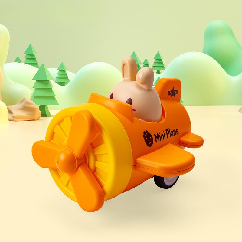 Baby Animal Car Toys Toddler Press and Go Toy Cars Wind-up Cars Bunny Rabbit Airplane Vehicles for Easter for Toddler Kids