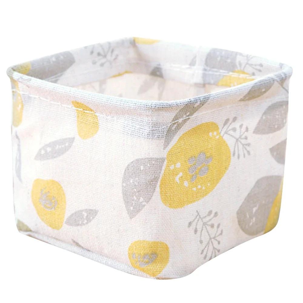 1PC Desktop Storage Box Foldable Bedroom Sundries Toy Storage Office Desk Stationery Storage Basket Cosmetic Underwear Organizer